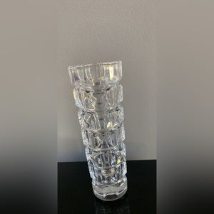 Cristal D' Arques Durand - Ancenis Optic Block Clear 8 1/2" Crystal Vase